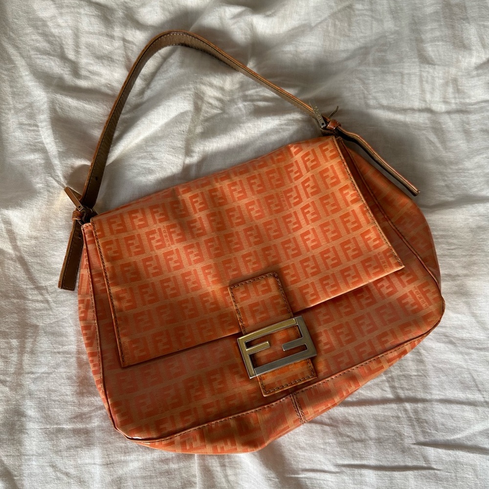 Fendi Zucchino Mamma Baguette Orange